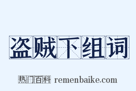 盗贼下组词是什么意思的图片